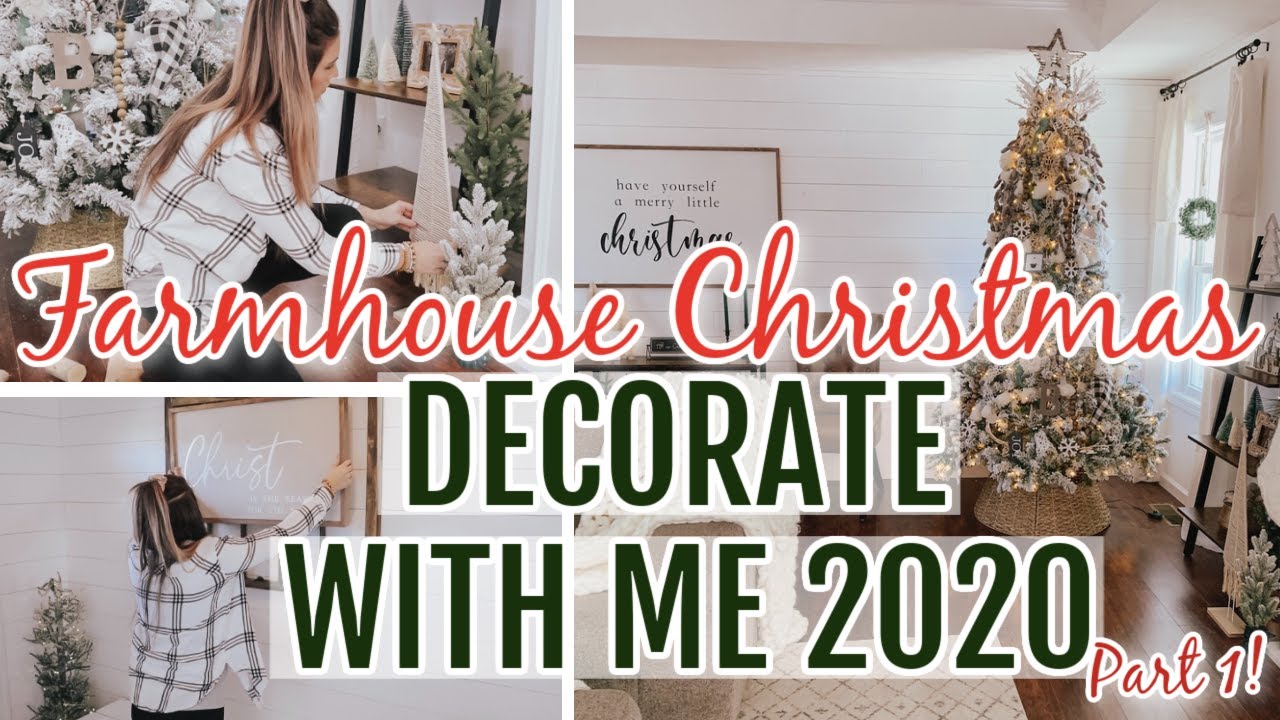 CHRISTMAS DECORATE WITH ME 2020 PT 1 | NEUTRAL COZY FARMHOUSE CHRISTMAS DECOR @KailynCash