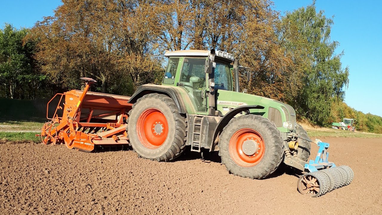 Wintergerste säen mit Fendt 916 Vario und Kuhn Integra 4000