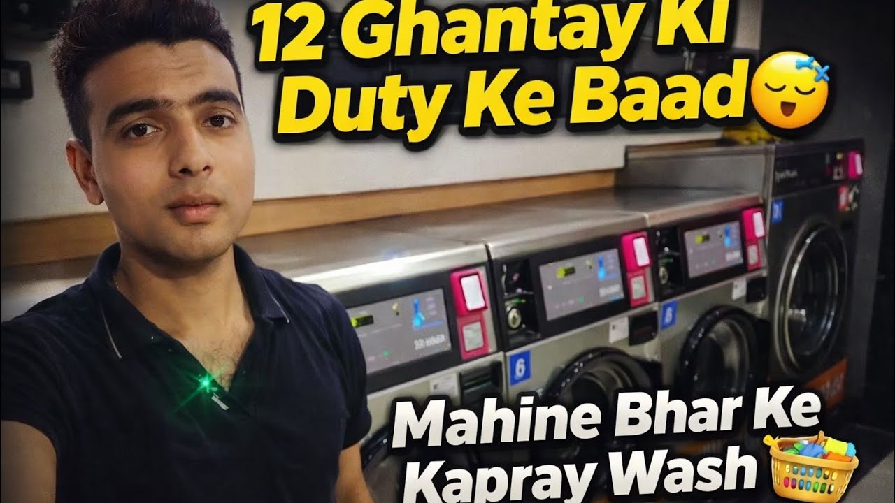 12 Ghantay Ki Duty Ke Baad Mahine Bhar Ke Kapray Wash kiay | vlogging in Malaysia | daily routine