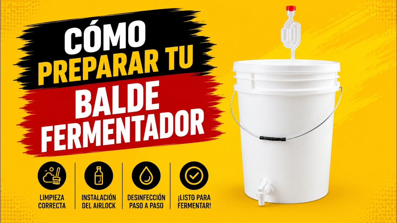 CÓMO PREPARAR TU BALDE  FERMENTADOR / CERVEZA ARTESANAL