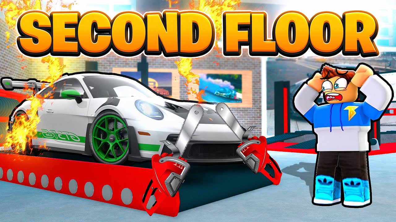 SECOND FLOOR ADDED IN ROBLOX CAR CRUSHER 2!! (4 NEW CARS, MORE TRAPS, AND MORE!)