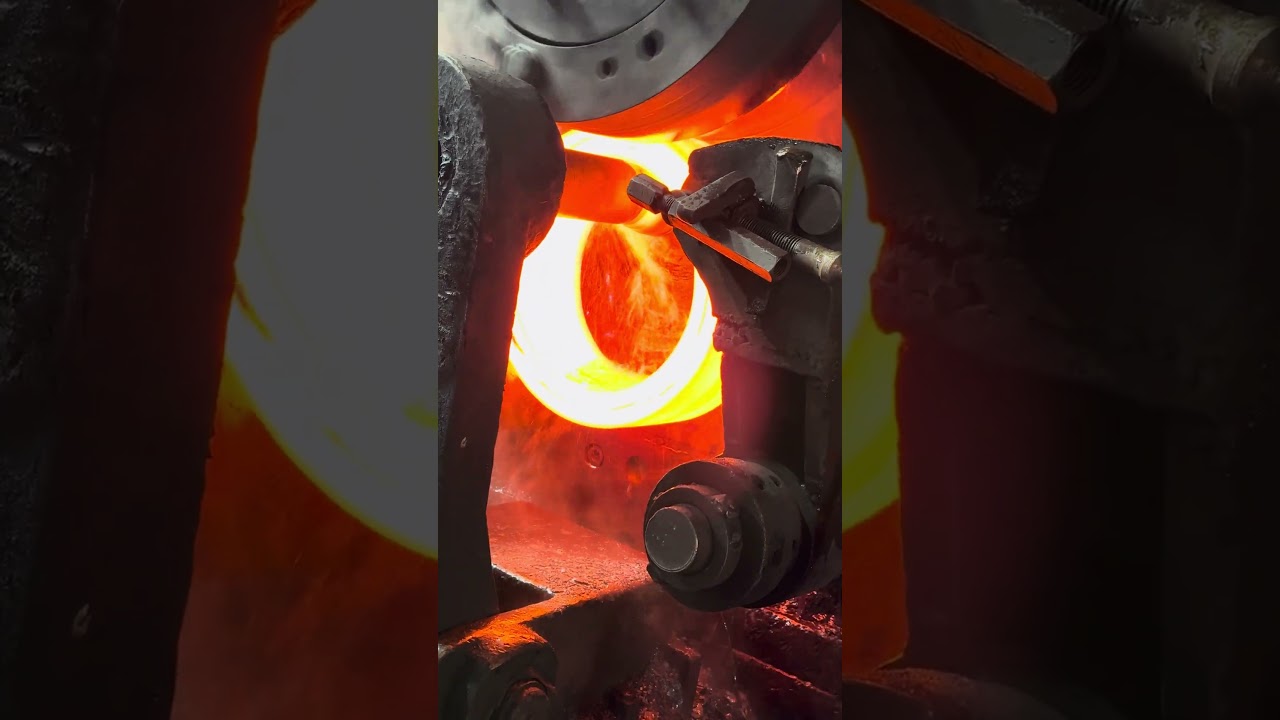 Inside the forging factory Industrial Ring Rolling &ndash; Steel Thinning Process #forging #process #craft