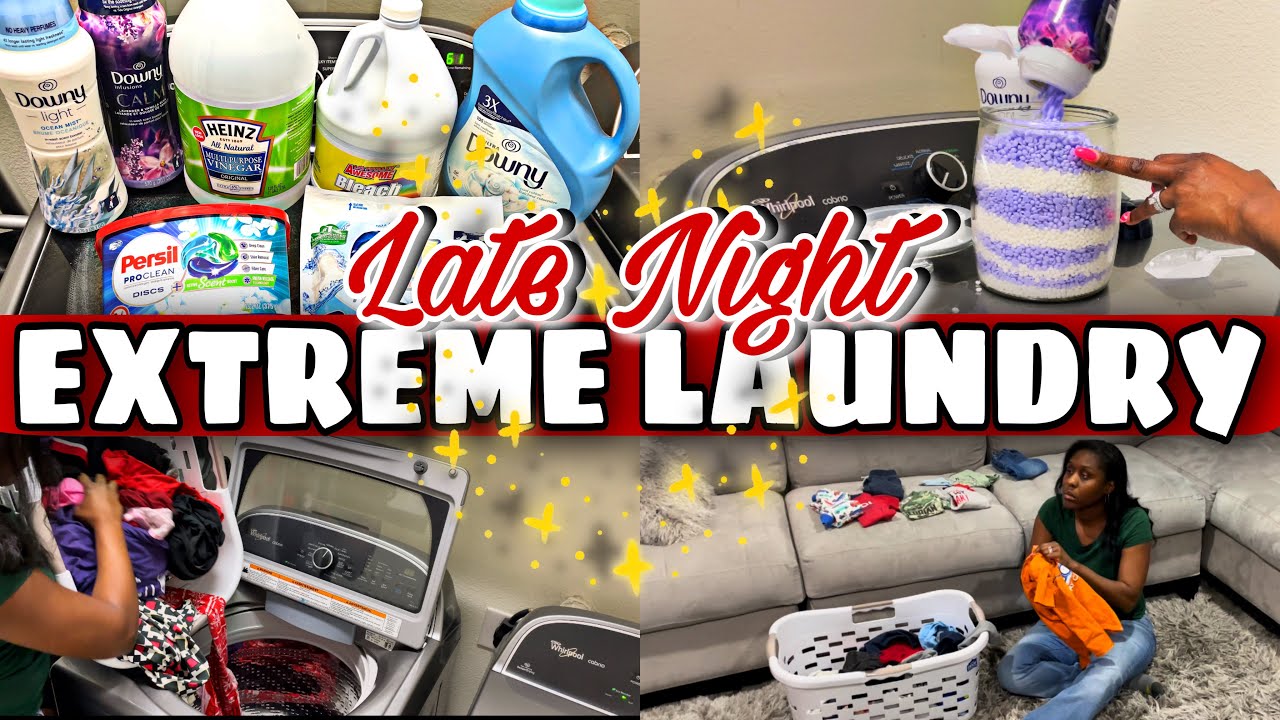 *NEW* EXTREME LATE NIGHT LAUNDRY ROUTINE & LAUNDRY MOTIVATION