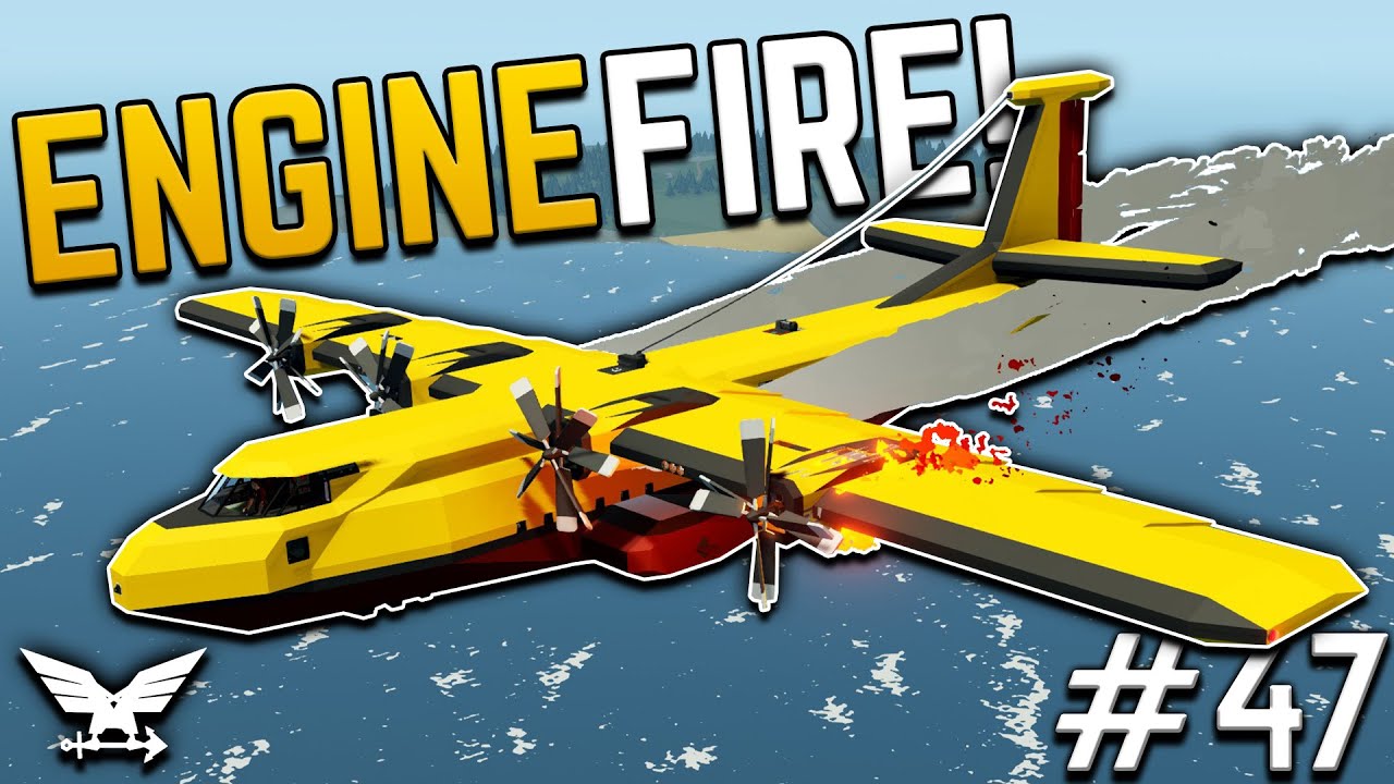 LIGHTNING HIT MY PLANE & ENGINE FIRE - DLC Hardcore Career Mode - #47 - Stormworks Build and Rescue