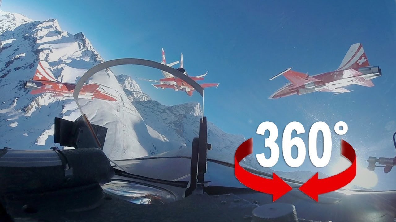 Flieg mit der Patrouille Suisse übers Lauberhorn I 360 Video