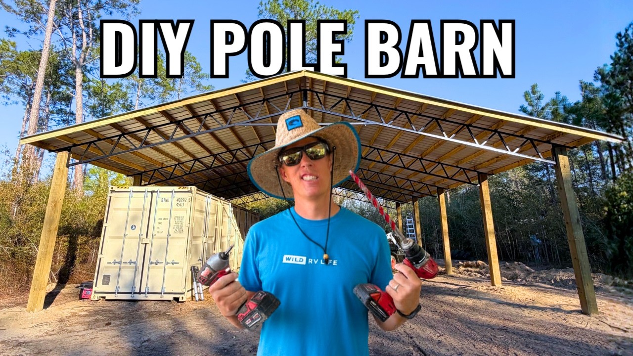 Это было ОПАСНО! Поднимать тяжелые фермы на моем самодельном сарае.