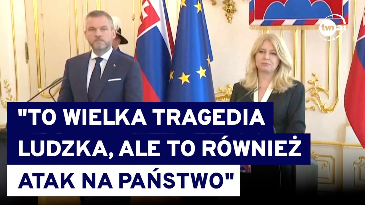 Konferencja prezydentki i prezydenta elekta Słowacji w sprawie zamachu na premiera