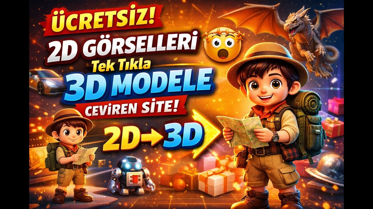 Tek Tıkla 2D’den 3D’ye Dönüşüm (Ücretsiz)