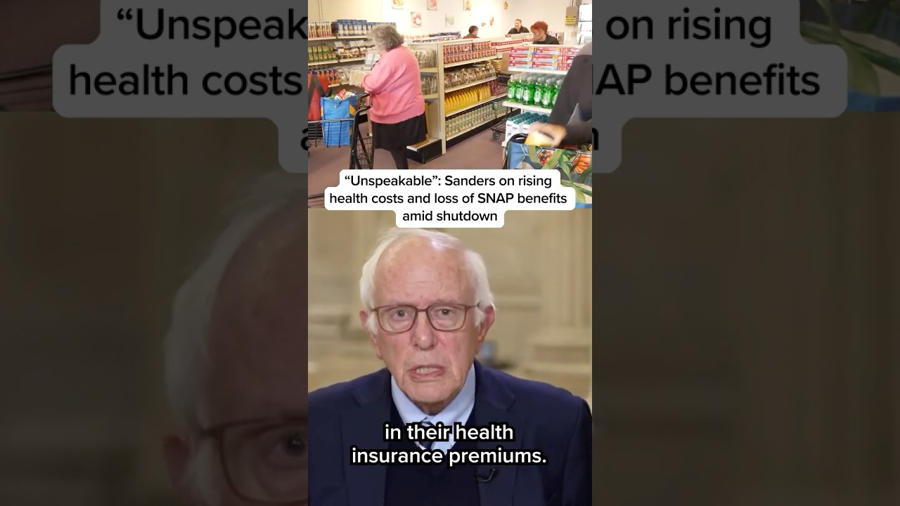 'Unspeakable': Sanders on rising health costs and loss of SNAP benefits amid shutdown
