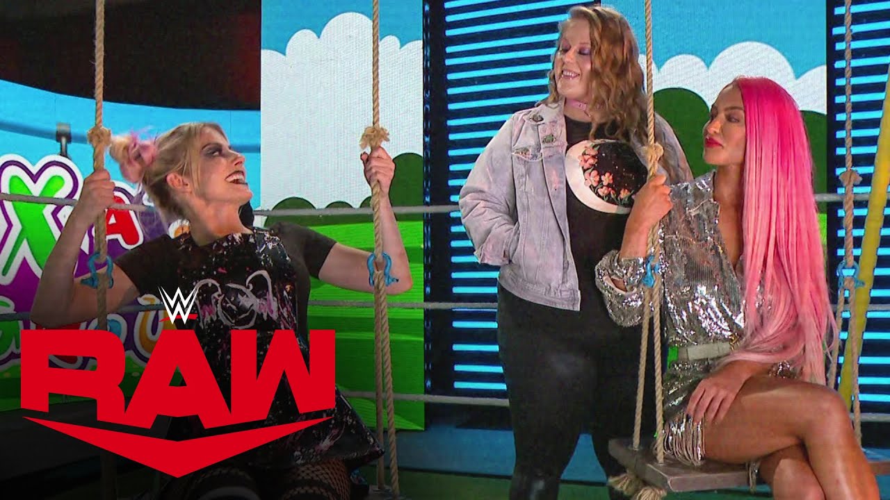 Ева Мари вырывается с площадки Алексы: Raw, 12 июля 2021 г.