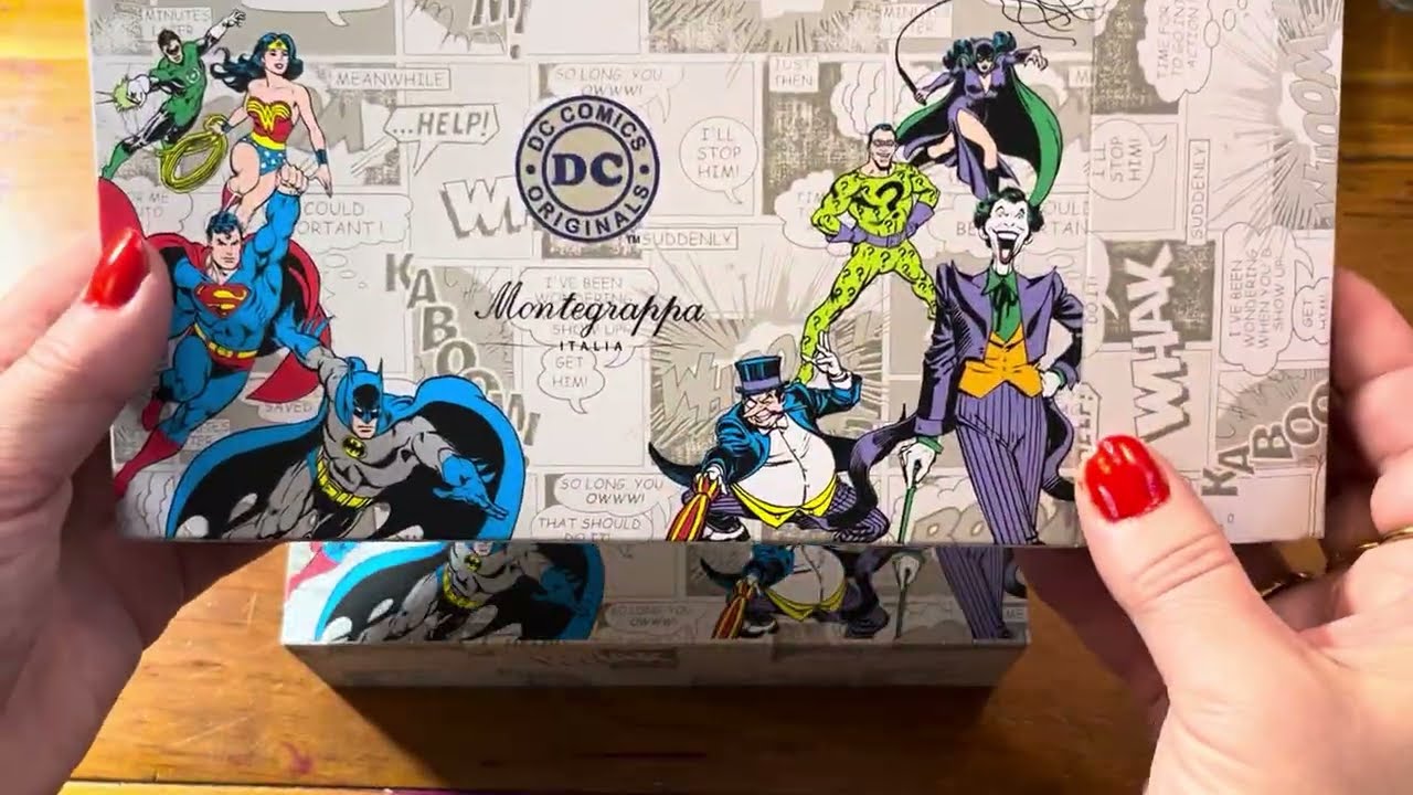 Montegrappa Wonder Woman fountain pen unboxing and chatty BuJo February cover set up 
