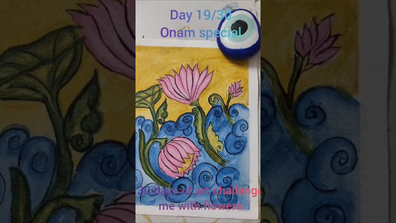 Day 19/30  Onam special ( kerala mural)