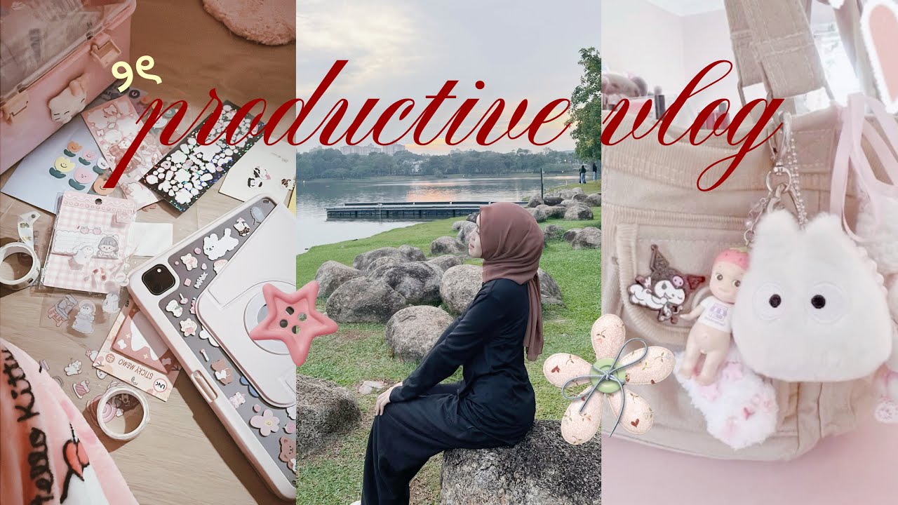 productive vlog | editing , badminton w friends , decorate ipad , cycling , late night talks ☆
