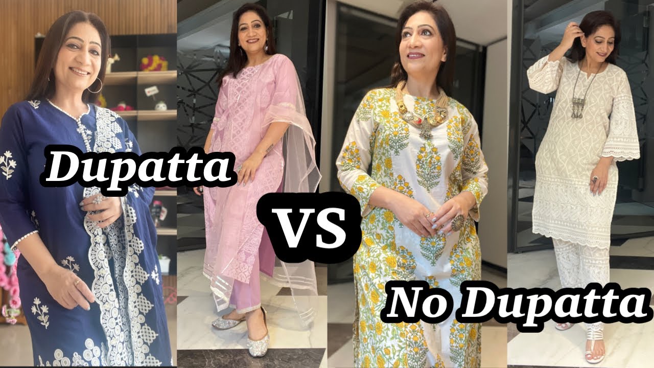 Which is better ? kurta with Dupatta OR kurta without Dupatta| Haul |Thehopestory