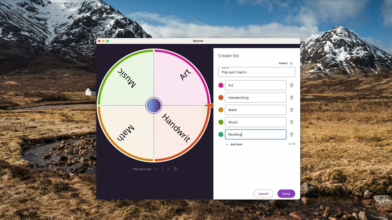 Learn Promethean: How to create a list in the Promethean ActivSuite™ Spinner