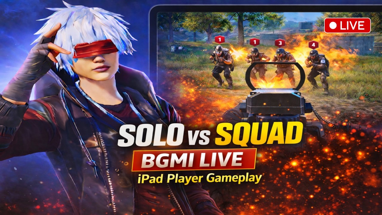 SOLO vs SQUAD RUSH GAMEPLAY 🔥 BGMI LIVE 🔴 | YouTube SUBH #BGMI #BGMILive #RushGameplay