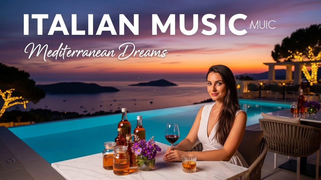 Lake Como at Dusk 🎶 Soft Guitar Sounds for Stress Relief | 4K