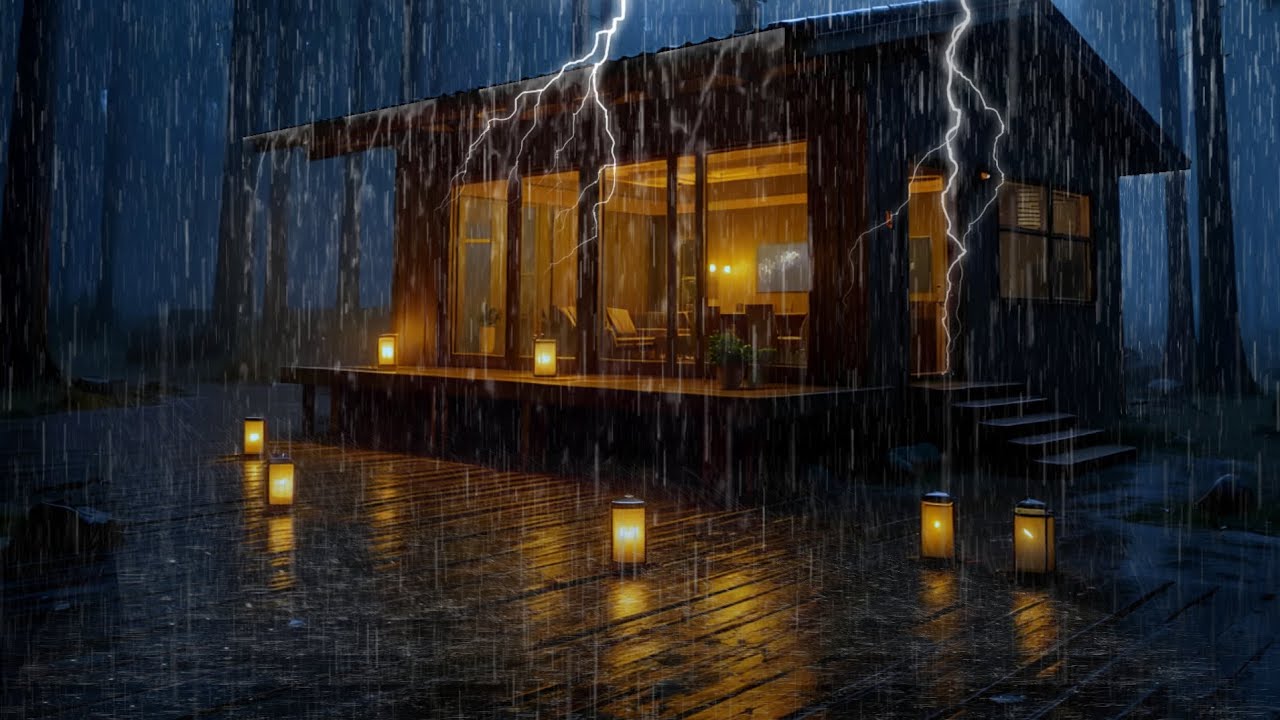 Heavy Rainstorm & Thunder in a Quiet Forest 🌧️ | 8 Hours Deep Sleep Sounds & Insomnia Relief - 91