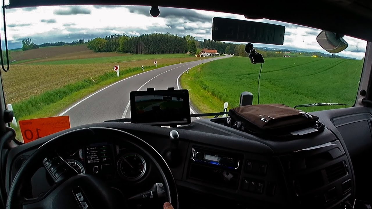 No talk, just sound | POV - Bavarian backroads | DAF XF 460 (Binaural Audio)