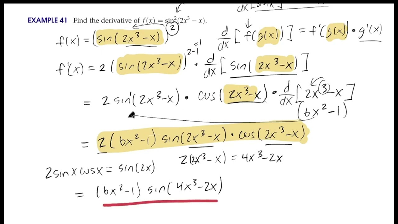 Calculus 1 : 3.6 Chain Rule Intermediate