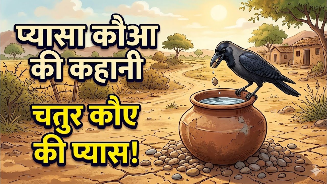 Pyasa kauwa ki kahani | moral story| book read karna sikhe english me | प्यासा कौआ की कहानी | 
