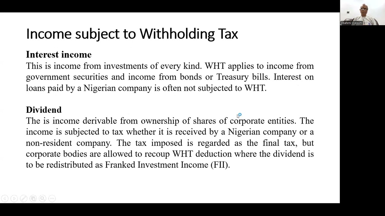 Principles of Withholding Tax