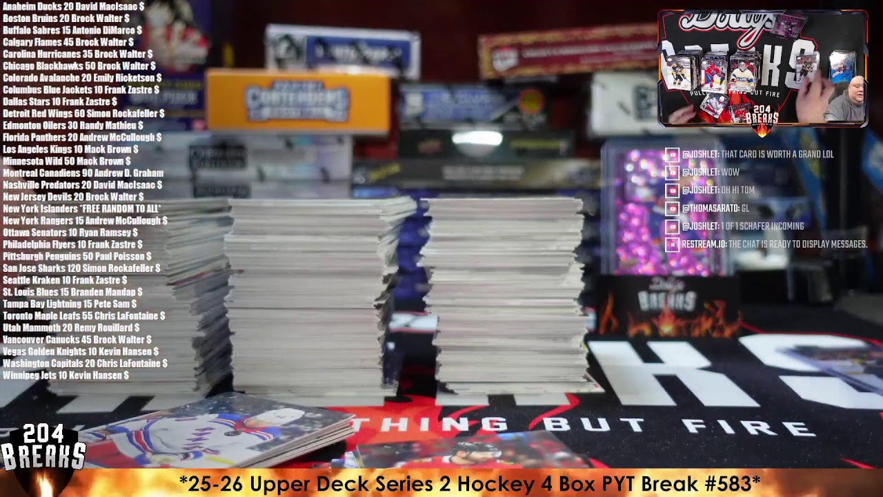 *25-26 Upper Deck Series 2 Hockey 4 Box PYT Break #583* [Mar 4 2026]