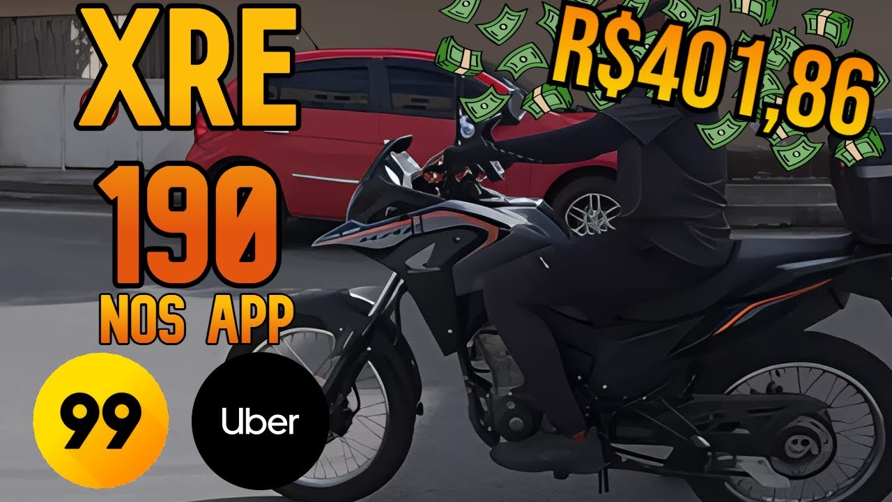 Nova xre 190 2025 adv nos aplicativos da 99 e uber moto
