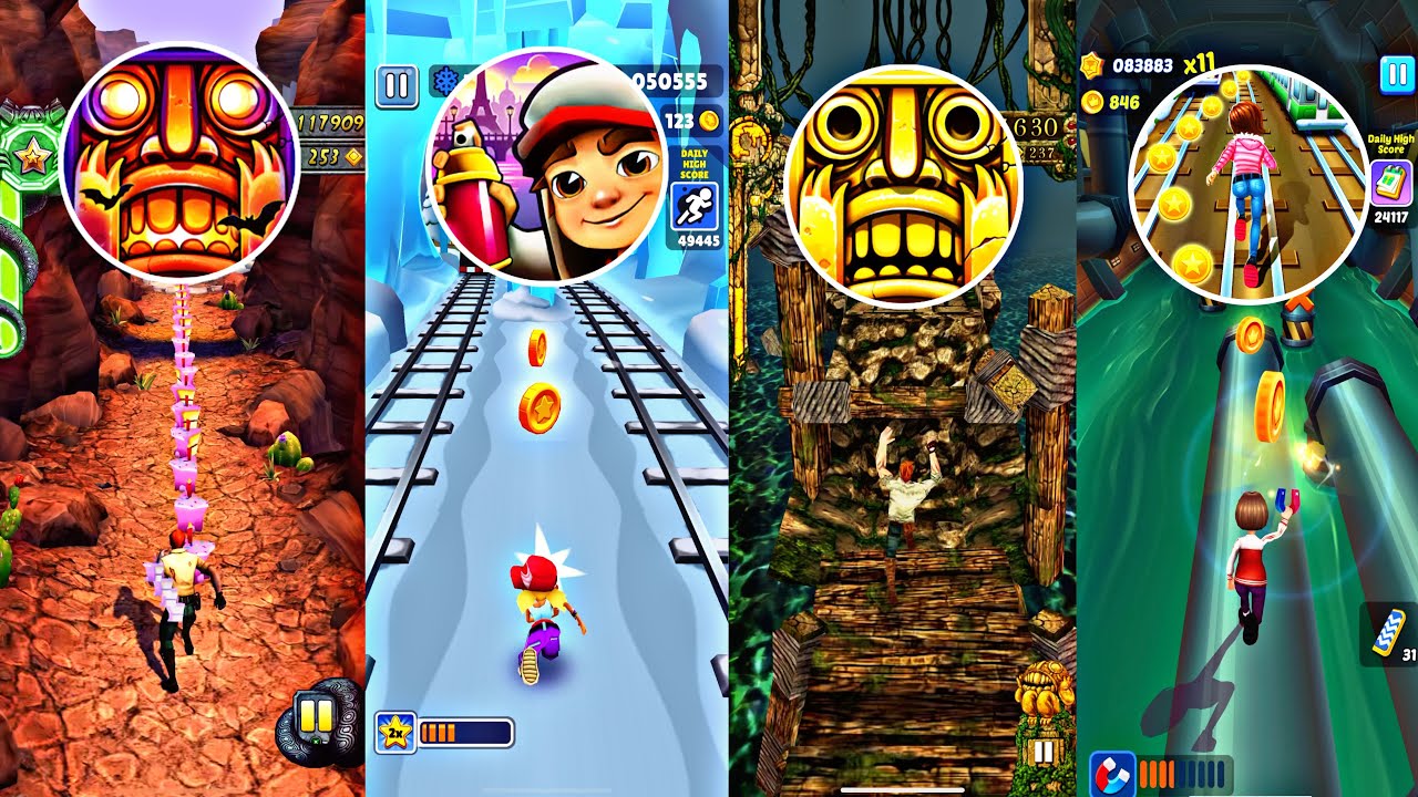 Temple Run 2 🆚 Subway Surfers 🆚 Temple Run 🆚 Subway Princess Runner