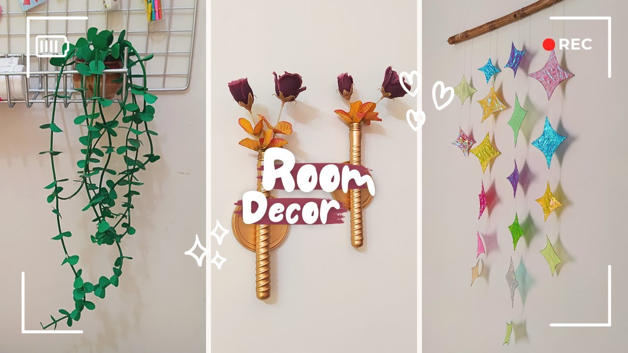 Easy Home Decoration Ideas | DIY Paper Plant , Candy Wrapper Sparkles wall Decor