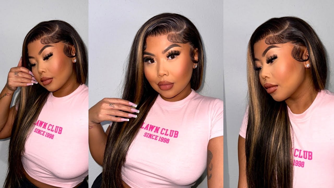 THE PERFECT BALAYAGE HIGHLIGHT LACE FRONT WIG | MEGALOOK HAIR