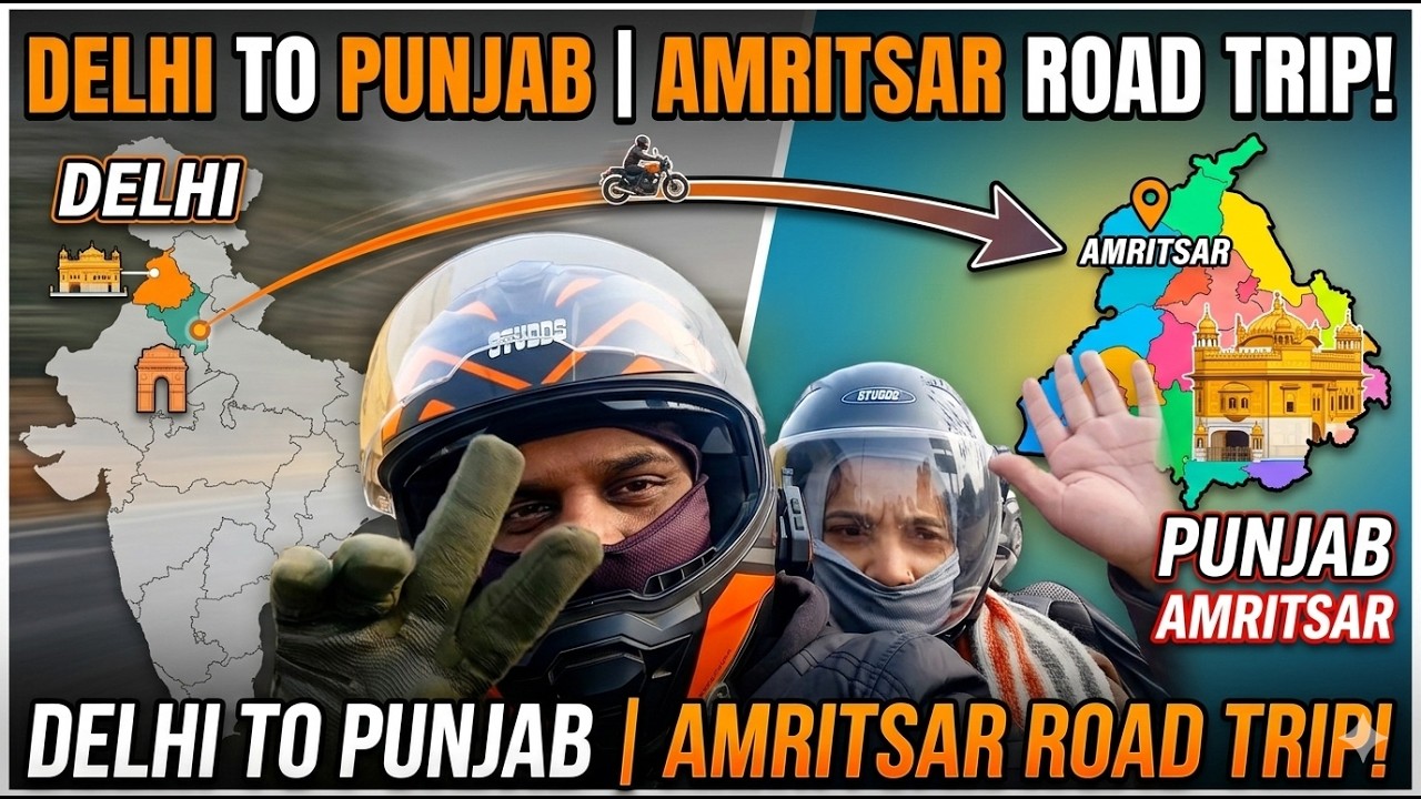 500KM NON-STOP! 🏍️ My First Long Ride with Pillion | Delhi to Amritsar