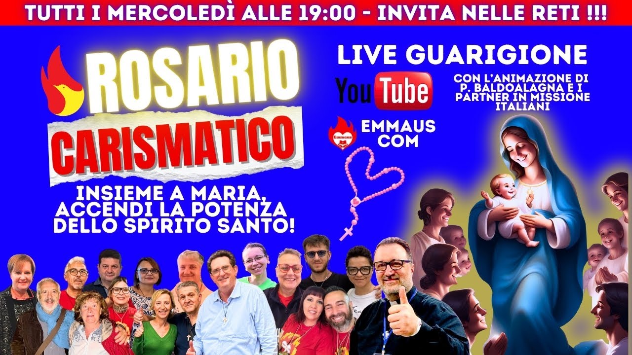 🇮🇹 Rosario Carismatico - Live Guarigione - Misteri GLORIOSI - 11 Marzo 2026