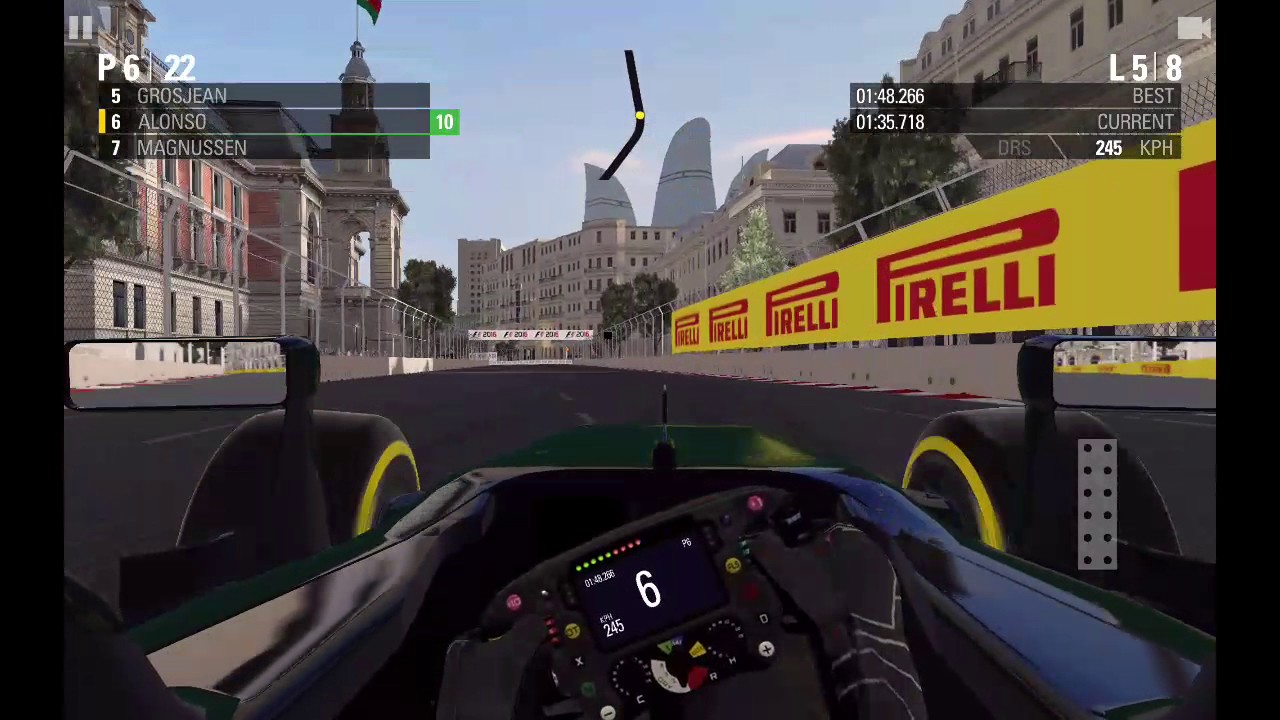 F1 2016 (iOS,Android) - Baku City Circuit 8 Lap w/pit stop  Mclaren-Honda