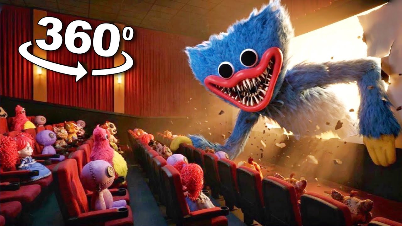 DON’T LOOK AT THE SCREEN… Huggy Wuggy Cinema Jumpscare in 360° VR (Poppy Playtime 5)