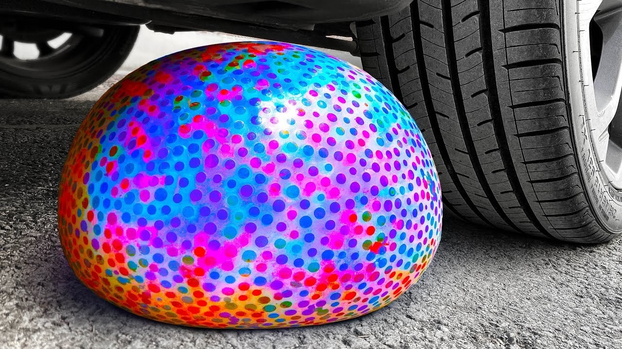Crushing Crunchy & Soft Things by Car! EXPERIMENT: Car vs Lighters, Firecrackers & Jelly Balloons