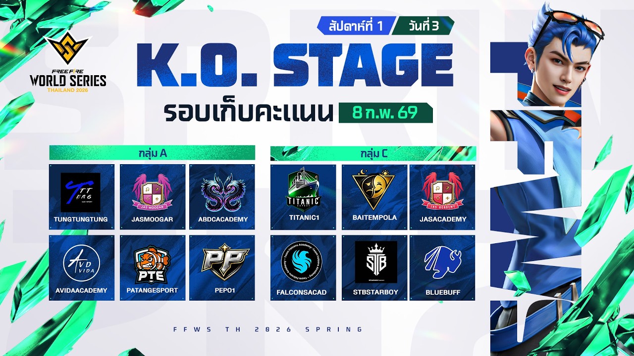 🔴 FFWS TH 2026 Spring Knockout Stage - Day 3: กลุ่ม A vs. C