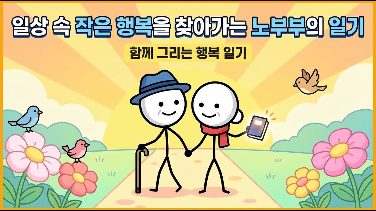 일상 속 작은 행복을 찾아가는 노부부의 일기(함께 그리는 행복 일기)