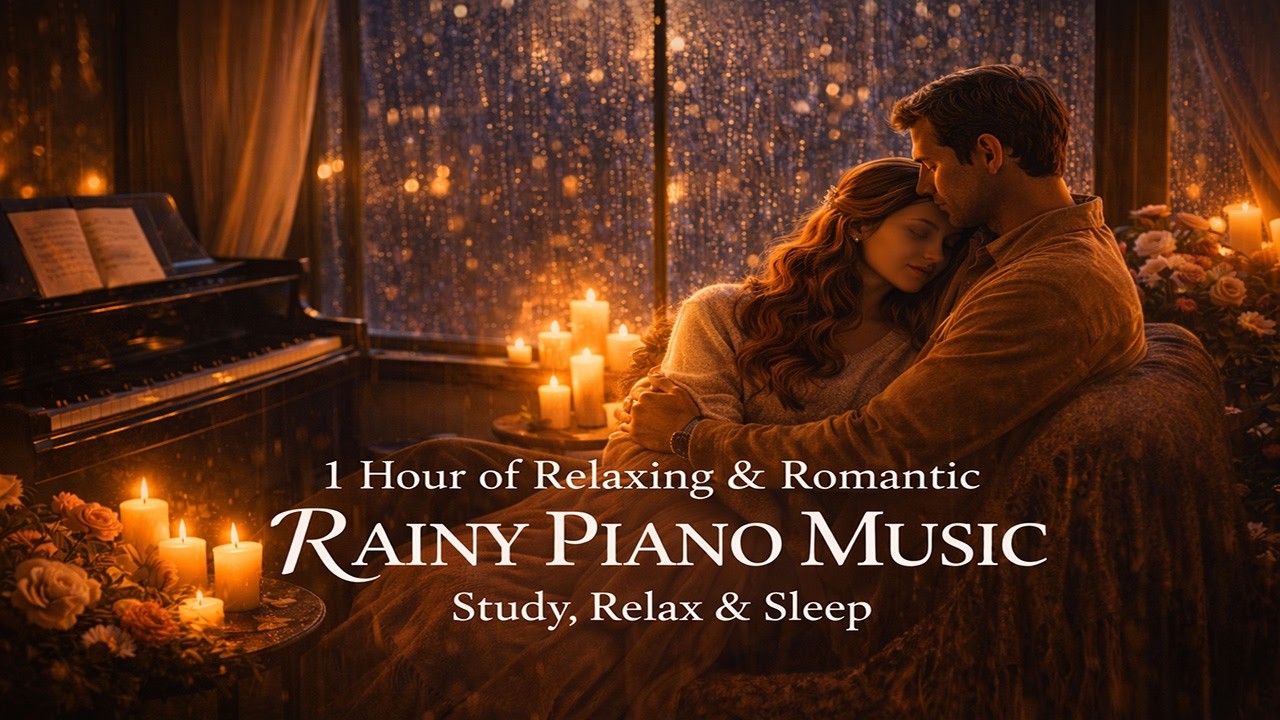 Rainy Night Piano ☕ Cozy Relaxing Music for Studying, Sleeping & Calm Moments