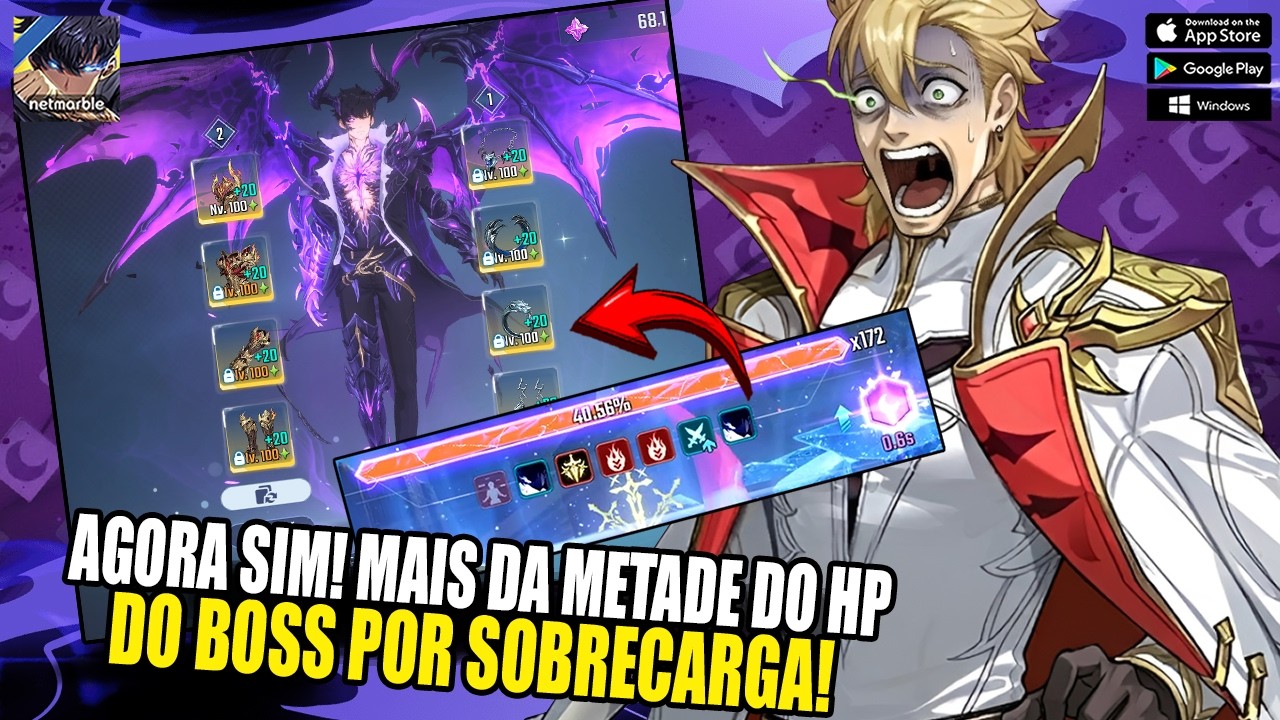 MAIS DE 60% DE HP DO MONARCA POR SOBRECARGA - ESSE COMBO ESTA INSANO - SOLO LEVELING ARISE