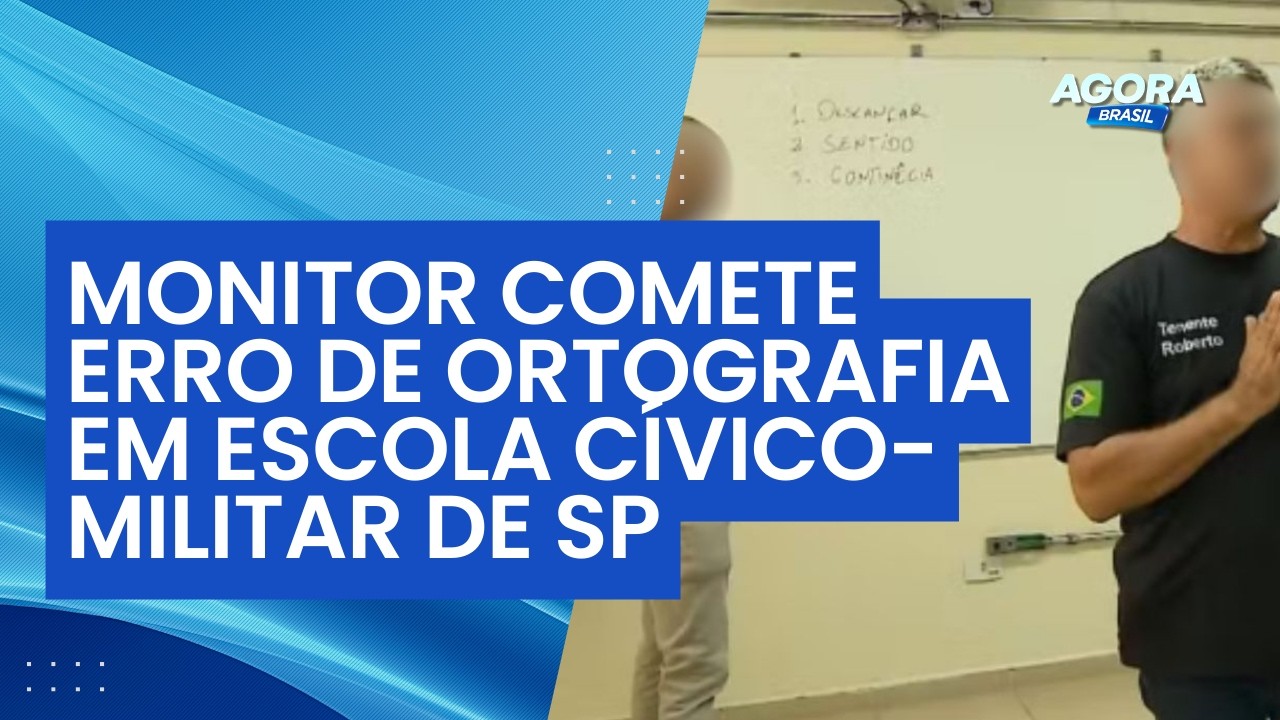 Erro de português em sala de aula gera repercussão em escola cívico-militar de SP | Agora Brasil