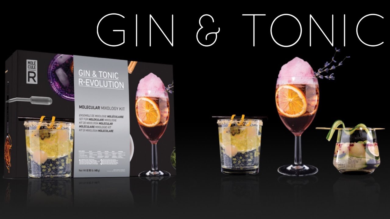 GIN AND TONIC R-EVOLUTION Molecular Gastronomy Kit Mixology Gifts Set By Molecule-R