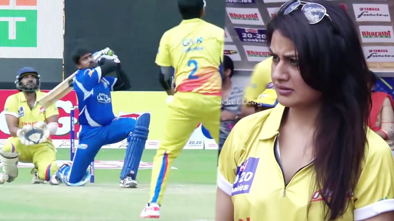 Sonia Agarwal Worried After Seeing Super Boundaries From Karnataka Bulldozers Batsman Rajeev