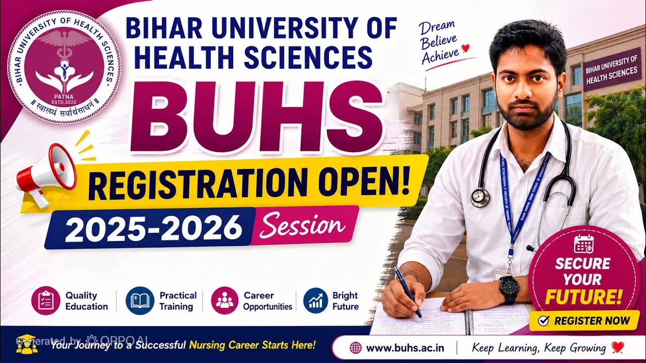 BUHS Registration Open 2025-26 | Bihar University of Health Sciences Registration Process  #buhs 
