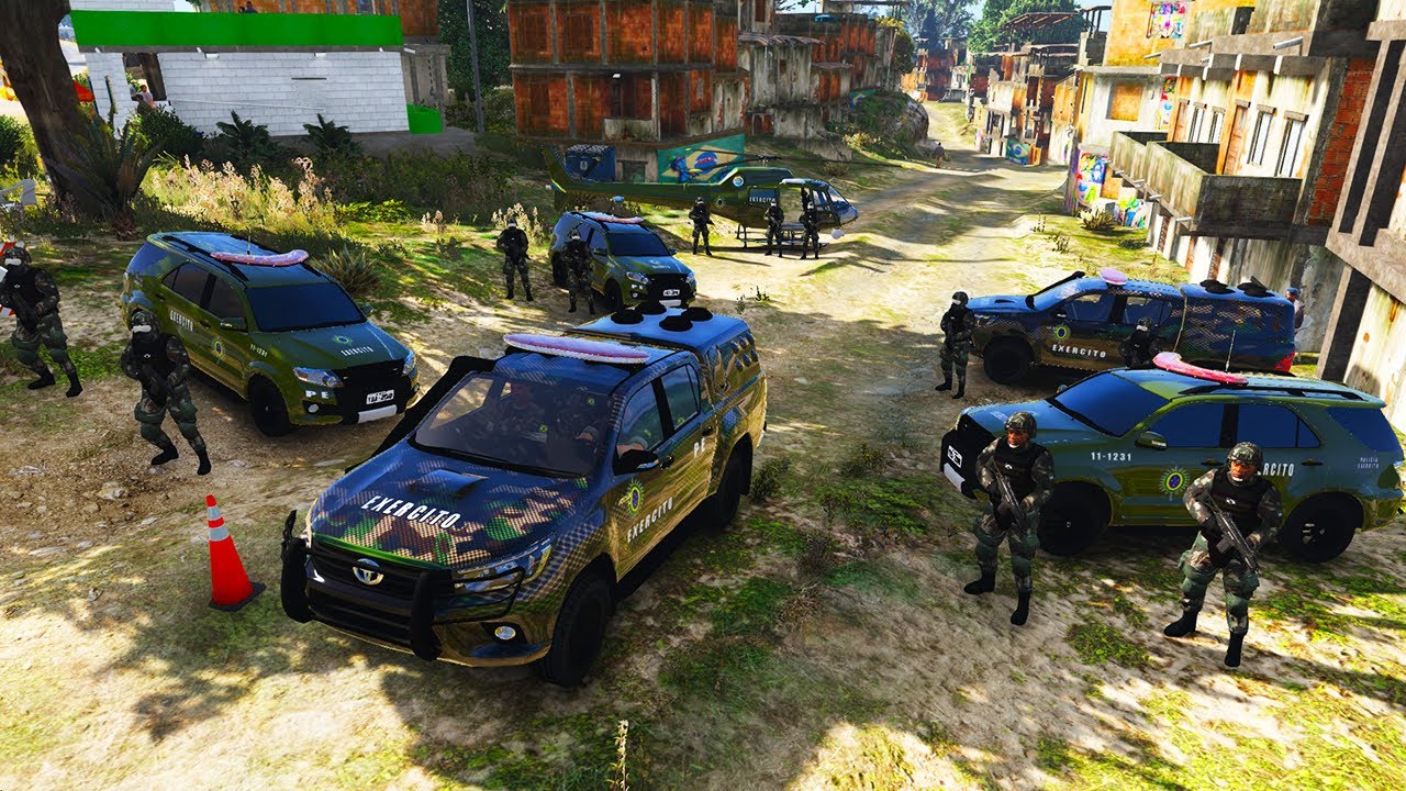 EXÉRCITO BRASILEIRO OPERAÇÃO FAVELA DA ROCINHA | GTA 5 VIDA POLICIAL