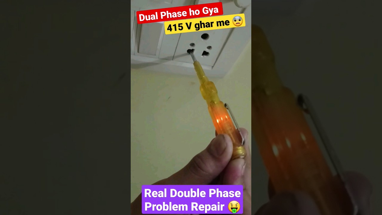 How to #repair?🤔Double Phase Problem 400V #test #wiring #shorts 👍🥵