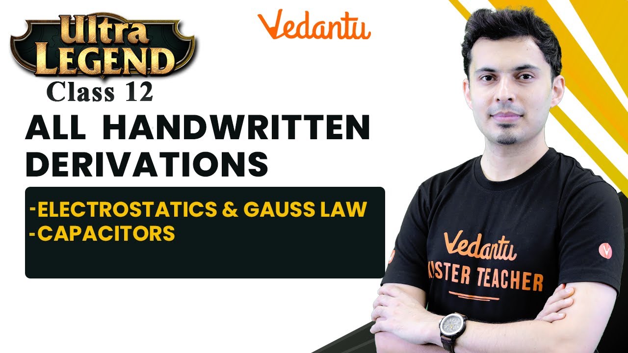 Handwritten Derivations | Class 12 Physics | Electrostatics | Gauss Law | Capacitors | JEE NEET CBSE