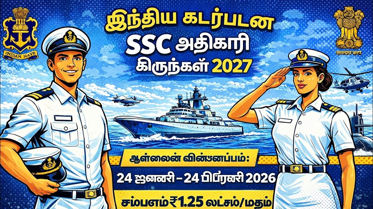 Indian Navy SSC Officer Recruitment 2027 | Apply Online | Salary ₹1.25 Lakh | Jan 2026 Notification