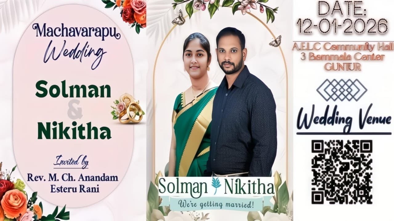 🔴 Machavarapu Wedding Celebrations II Solmon Raju Weds Nikitha @ 12 Jan 2026