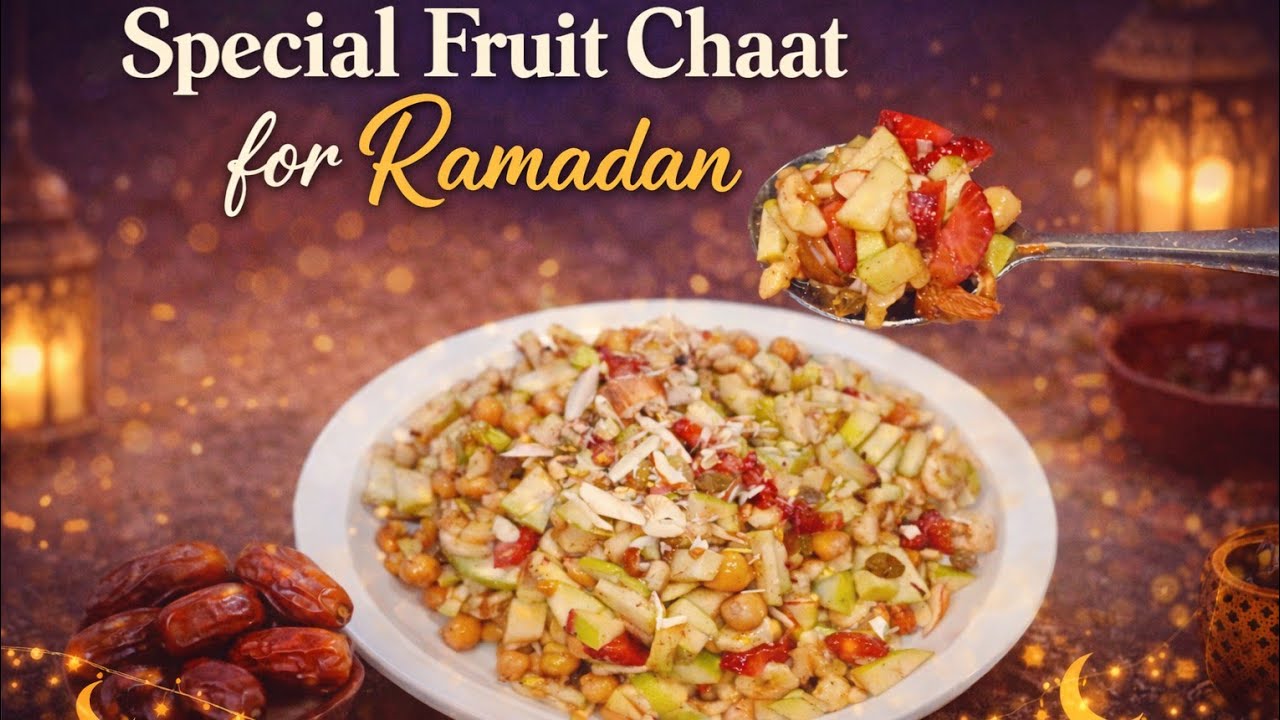 Ramzan Special Fruit Chaat Recipe | Easy & Refreshing Iftar Dessert | Kitchen With Pak Foj